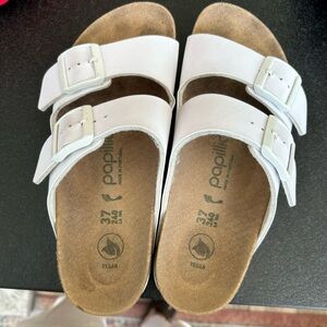 White platform Birkenstocks